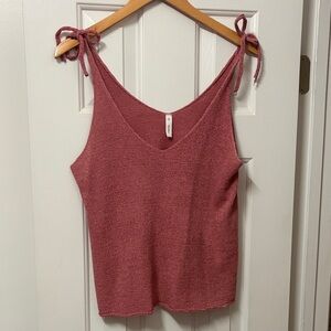 Wishlist Dusty Rose Knit Tank Top